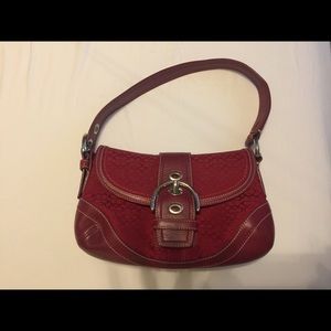 Red coach bag